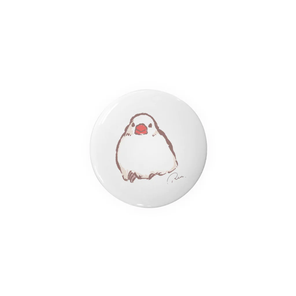 Joy. Ree Illustration SUZURI Shop の溶けてる文鳥 缶バッジ