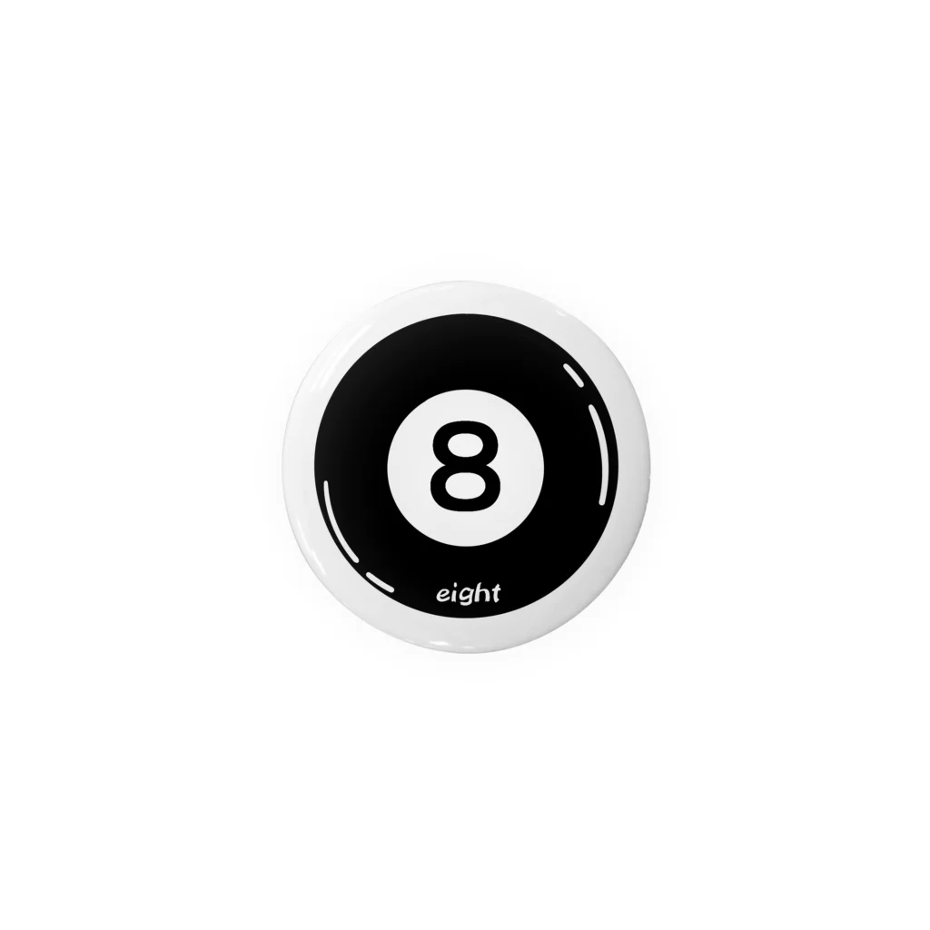 ブラック・ラビットの８ボール（エイトボール） Tin Badge