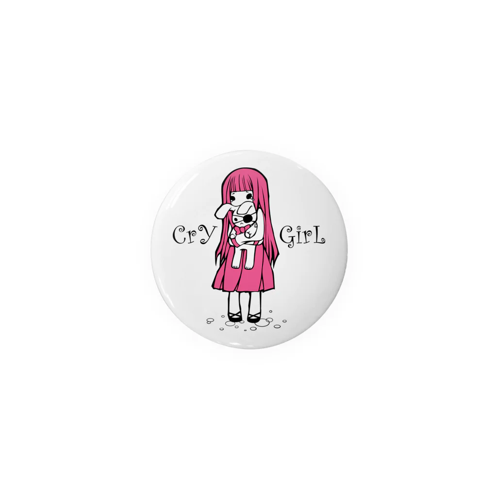 aocollectionの涙少女(桃) Tin Badge