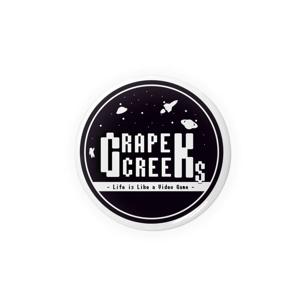 Grape CreeksのGrapeCreeps 丸ロゴ Tin Badge