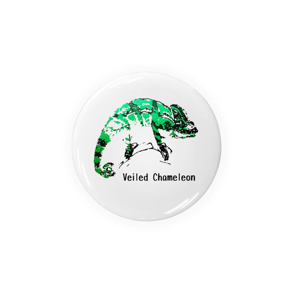 Happiness Reptiles 【ハピレプ】のシルクスクリーン 【エボシカメレオン】 Tin Badge