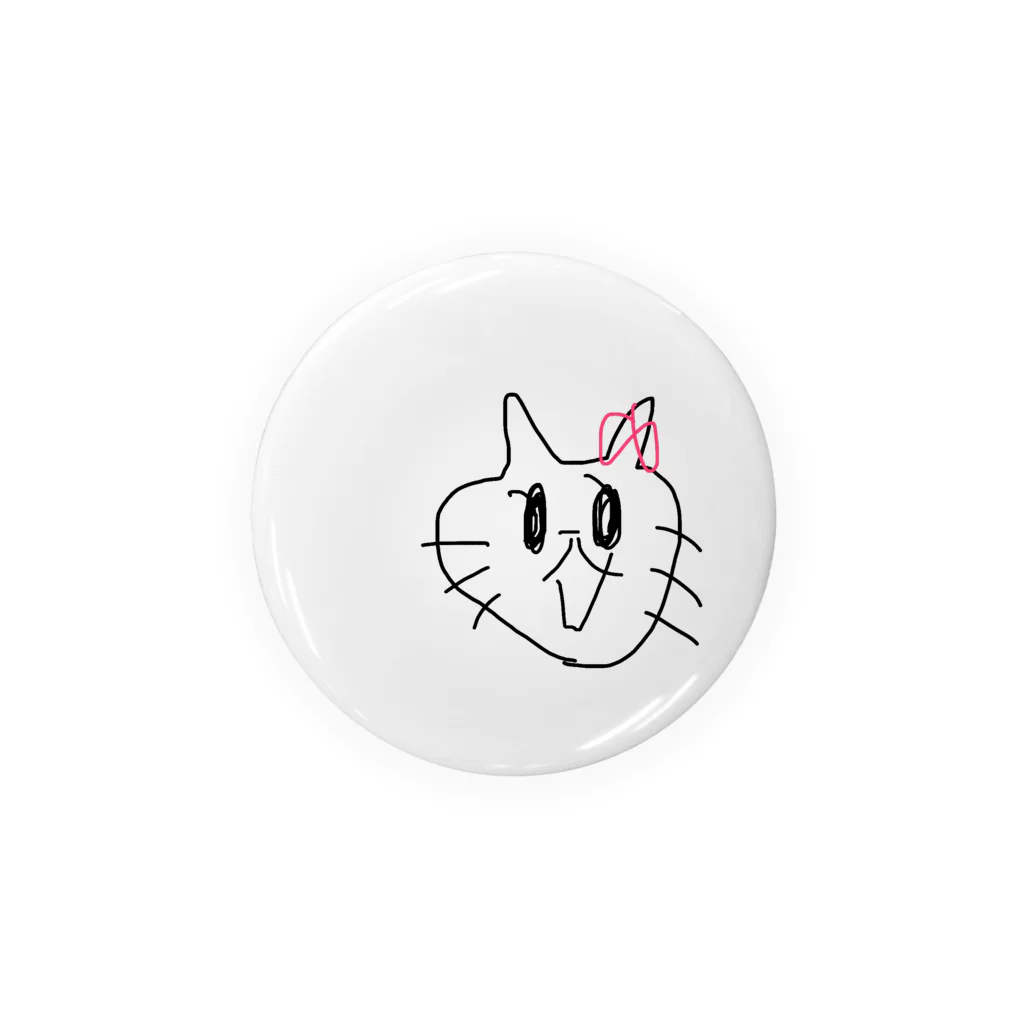 リボンネコのファー？！？？！って言ってるネコ Tin Badge