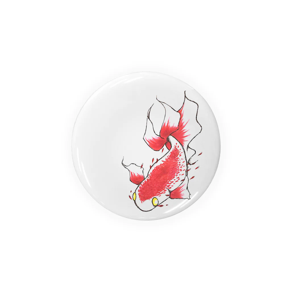哀切堂の赤い魚 Tin Badge