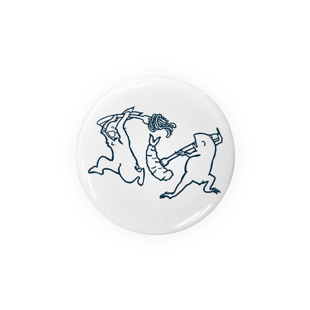 GOODS SHOP【そぞろな小窓】 SUZURI店の【ぎがといっしょ】《紺線》 Tin Badge