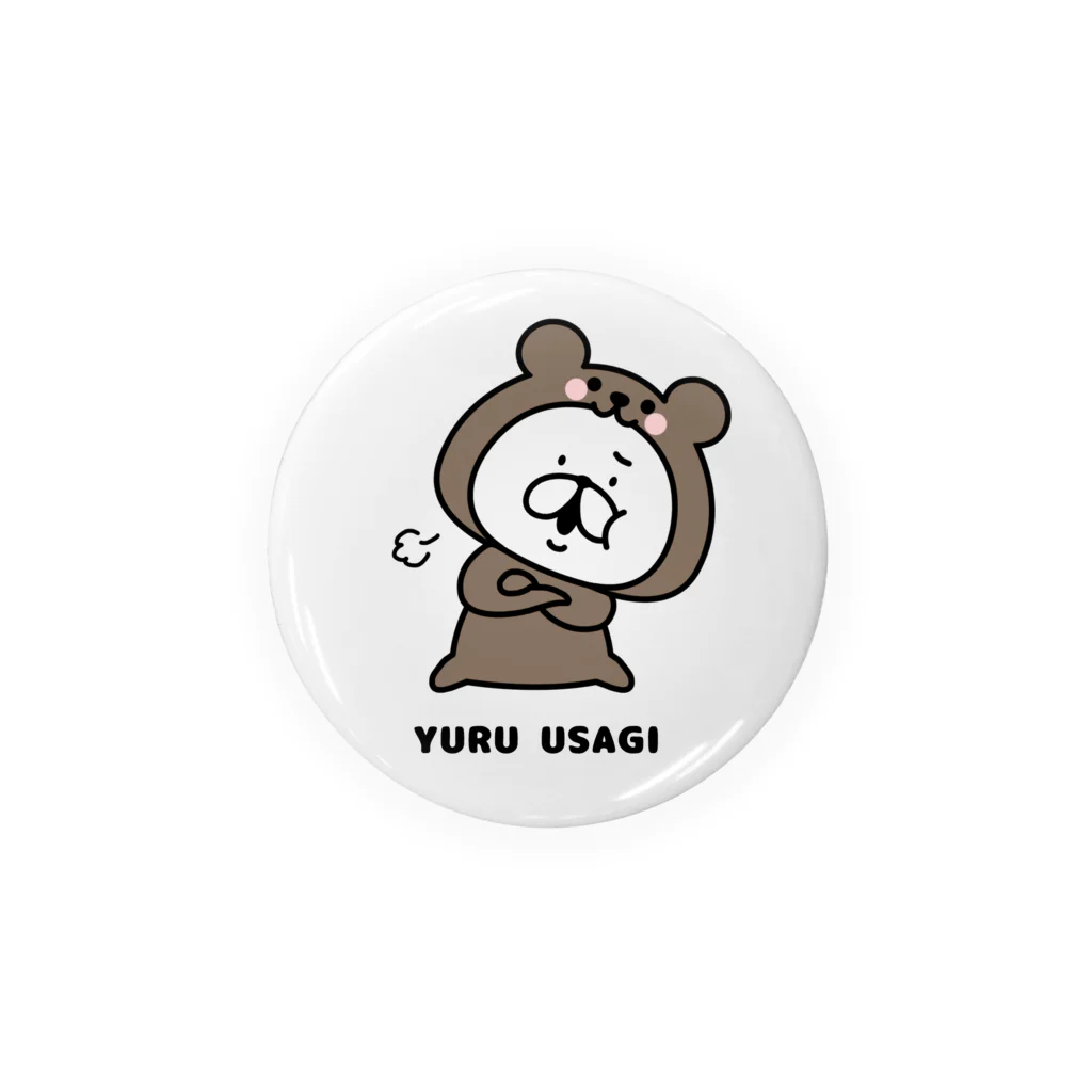 chococo_yuruusagiのゆるうさぎ クマった Tin Badge