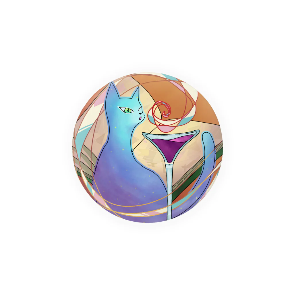 梅井ゆえ🌸さきがけ堂の星空模様の猫 Tin Badge