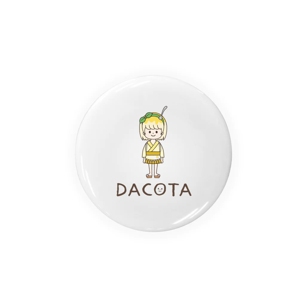 Team DACOTAのかき氷娘（れもん）【黒ロゴ】 Tin Badge