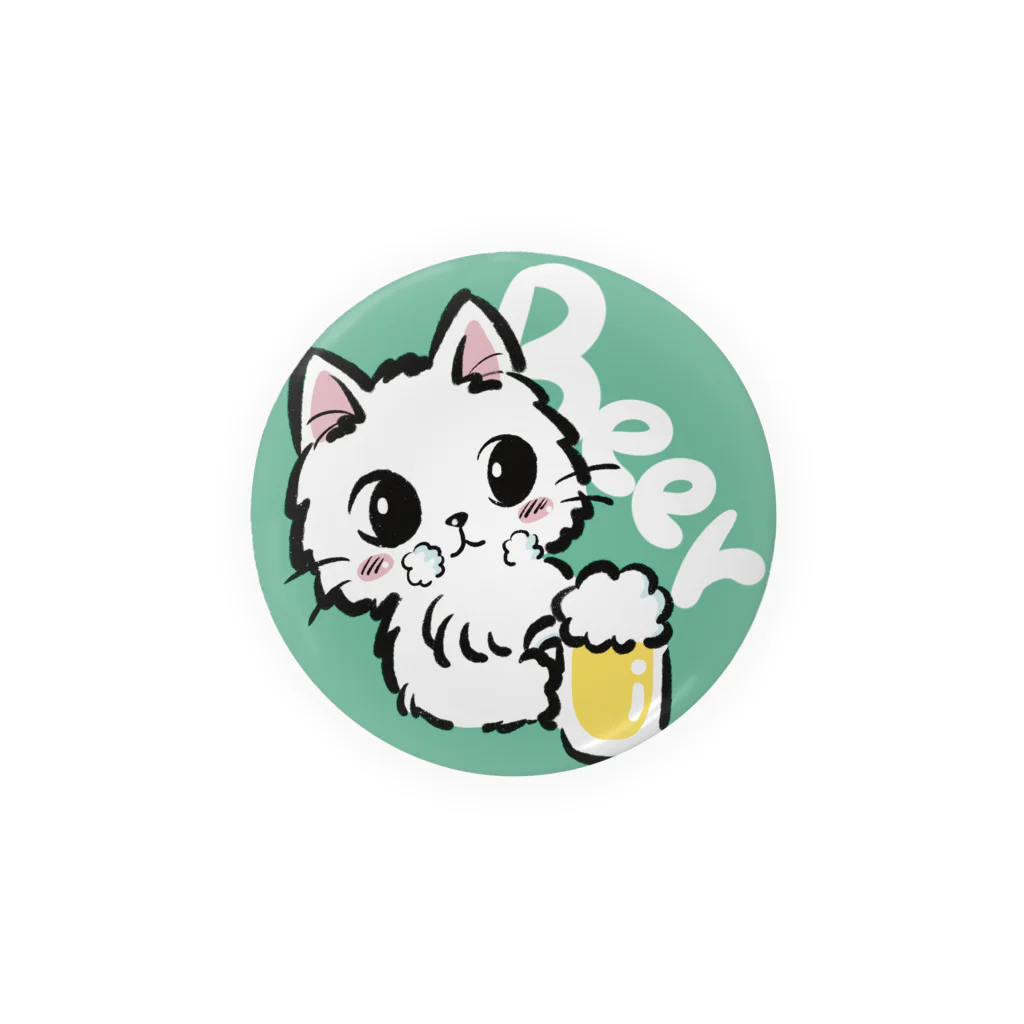 猫のきぬくんのお店のBEER！！ 缶バッジ