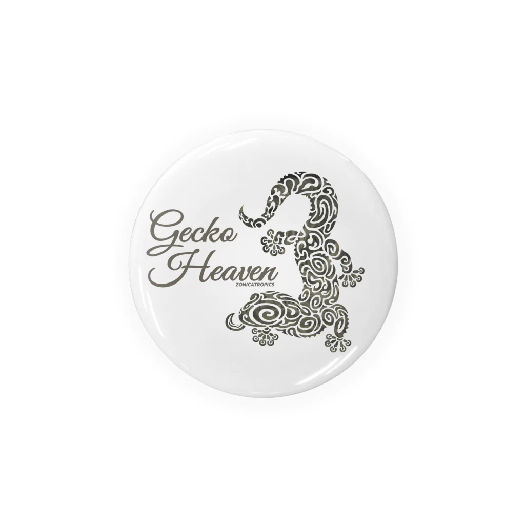 ZONICATROPICS / ゾニカトロピクスのGecko Heaven-ペロリなヤモリくん（ゴールドグレー） Tin Badge