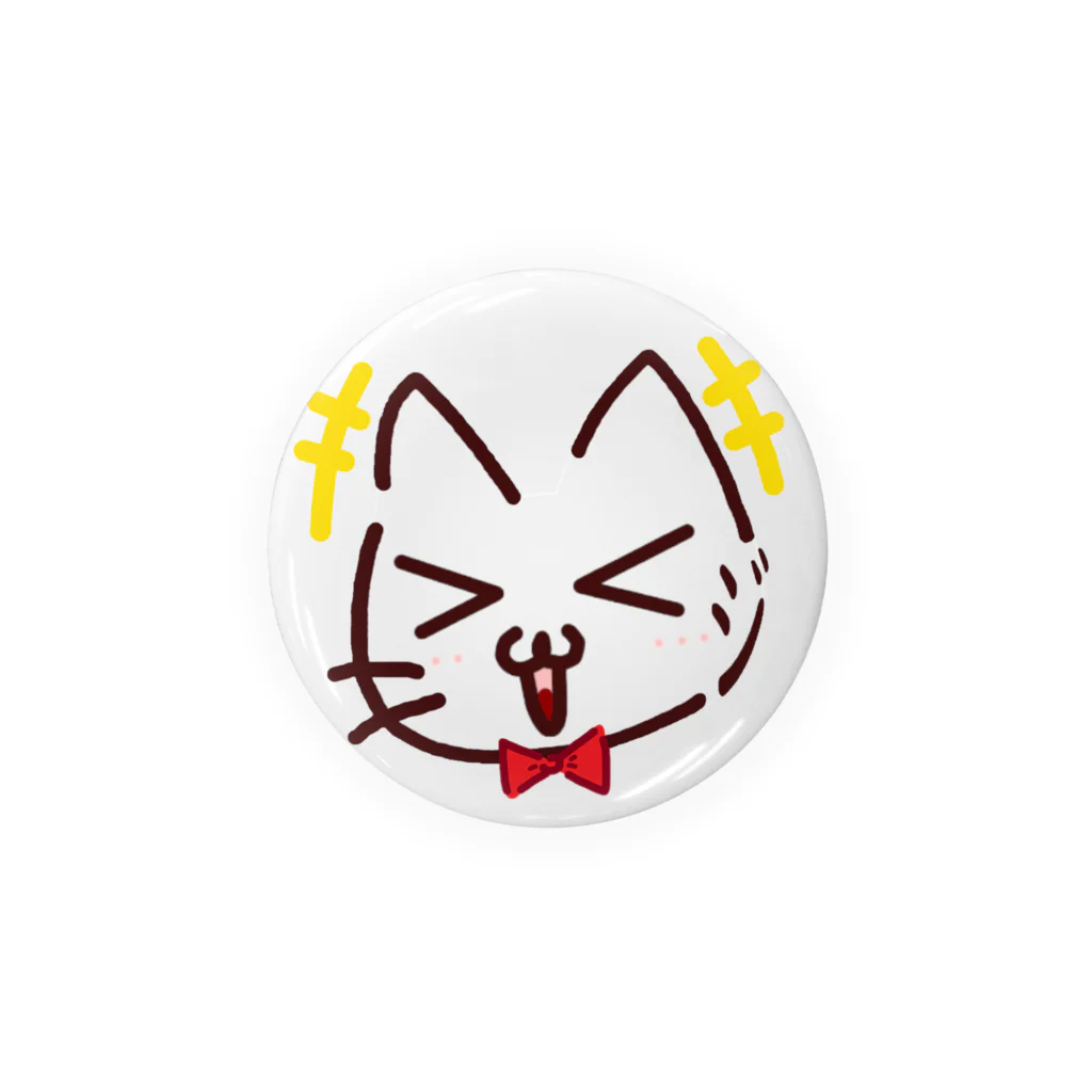 白猫もへじの白猫もへじ「キャッキャ！」（56mm） Tin Badge