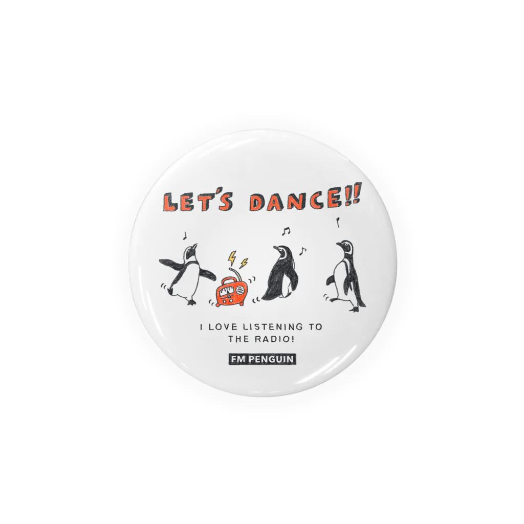 kiki25のダンシングペンギン(カラー　淡色用) Tin Badge