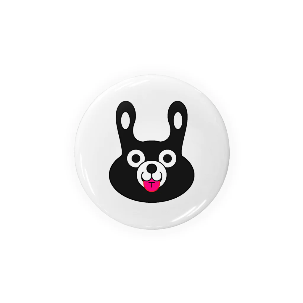 rocoのBLACK BUNNY 001 てへぺろ Tin Badge