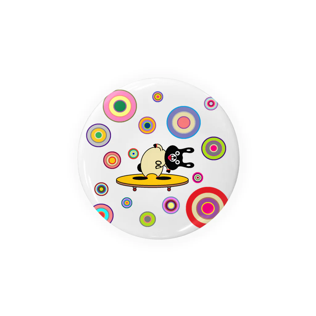 rocoのBLACK BUNNY 001 circle Tin Badge