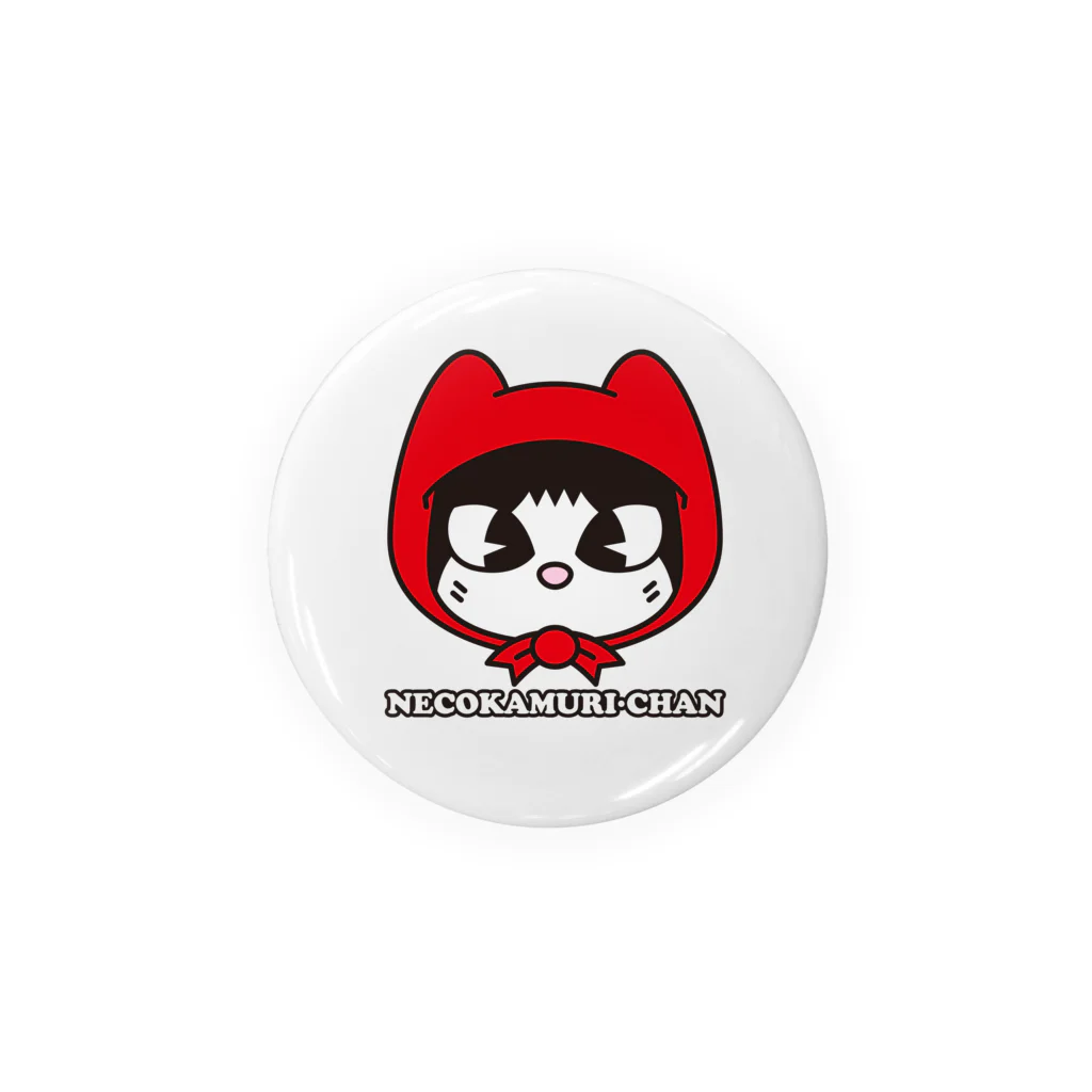 プリント・アイ DESIGN部門のねこかむりちゃん Tin Badge