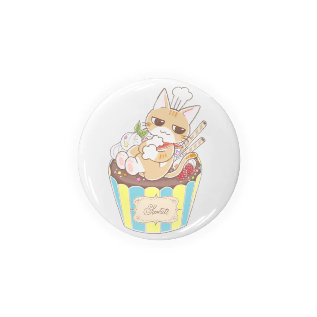 ぼんぬ / みやのカップケーキとねこ Tin Badge