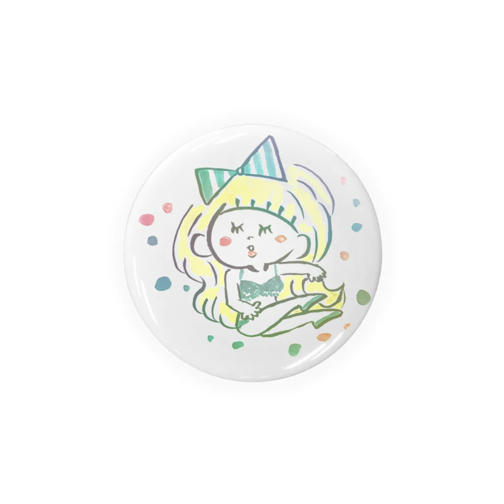 IAM MAIMAI shopのストライプリボンちゃん Tin Badge