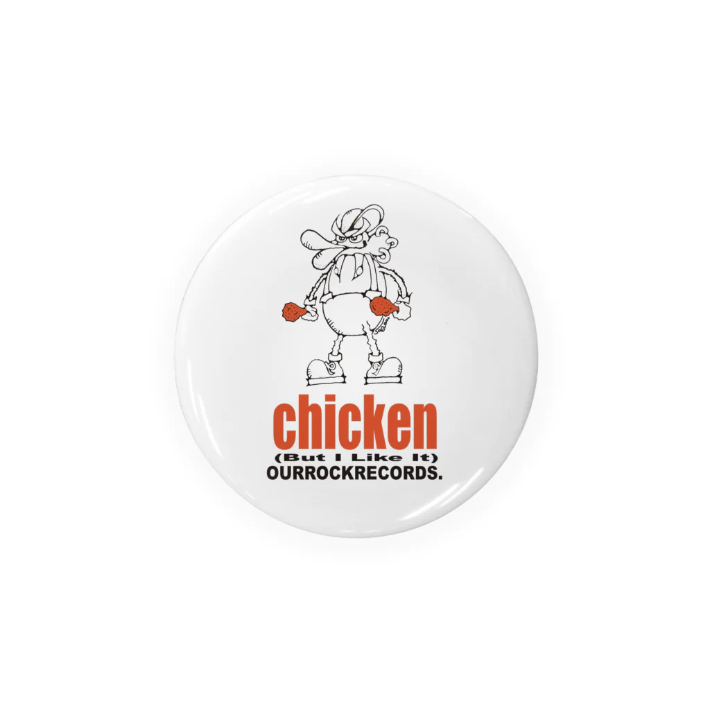 ナカガワ サトルのourrockrecords@chicken 缶バッジ