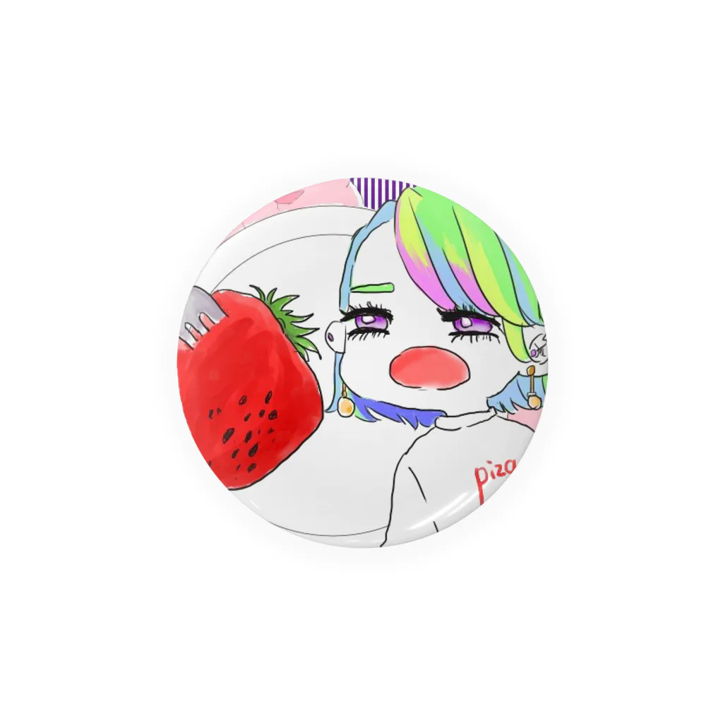 ぴょこぴょこのおっきいいちご🍓 Tin Badge