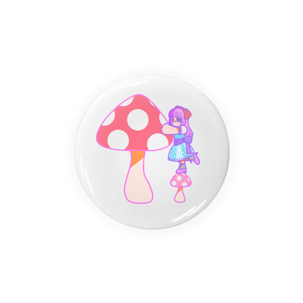 🍄新条 香🍄の女の子ときのこ Tin Badge