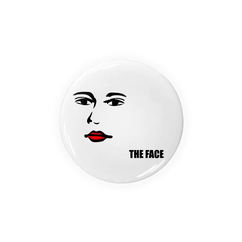 サラスズのTHE FACE 口紅バージョン Tin Badge