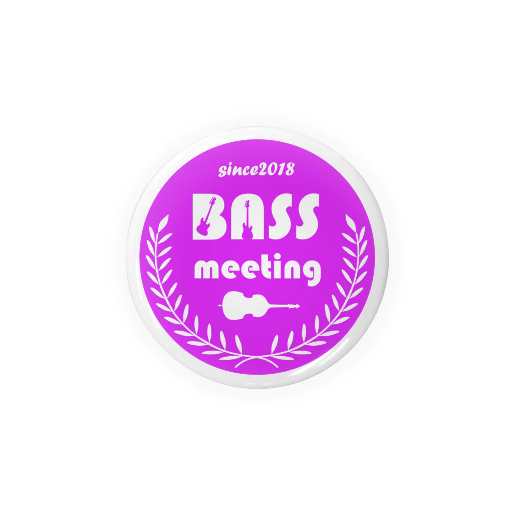 ベース会ONLINE SHOPのBASS MEETING (purple) 缶バッジ