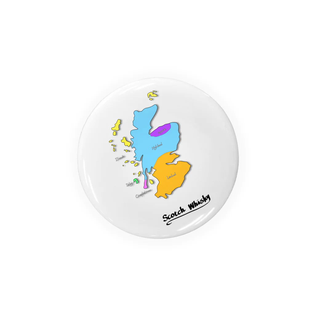 MedusasのScotch Whisky‘s  map (カラーver） Tin Badge