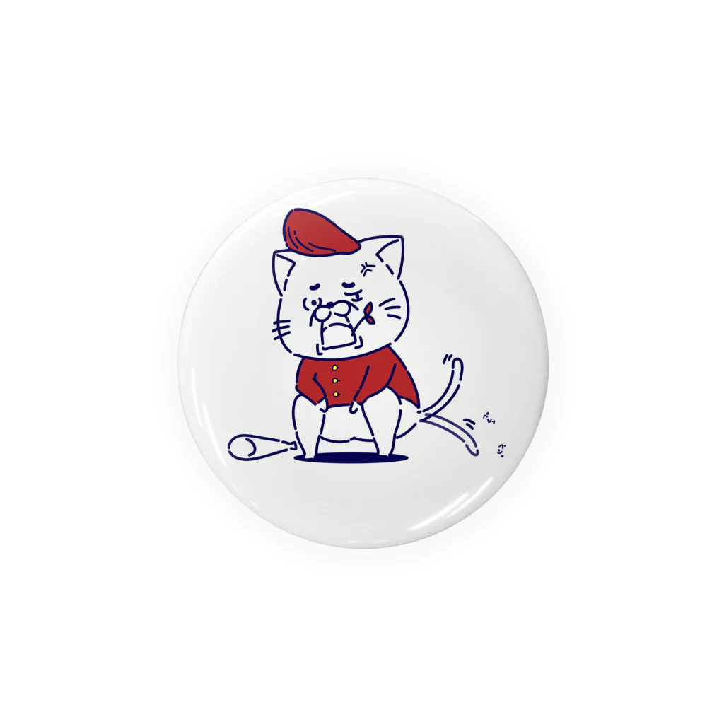 碓氷 珀のヤンキー猫くん (赤) Tin Badge