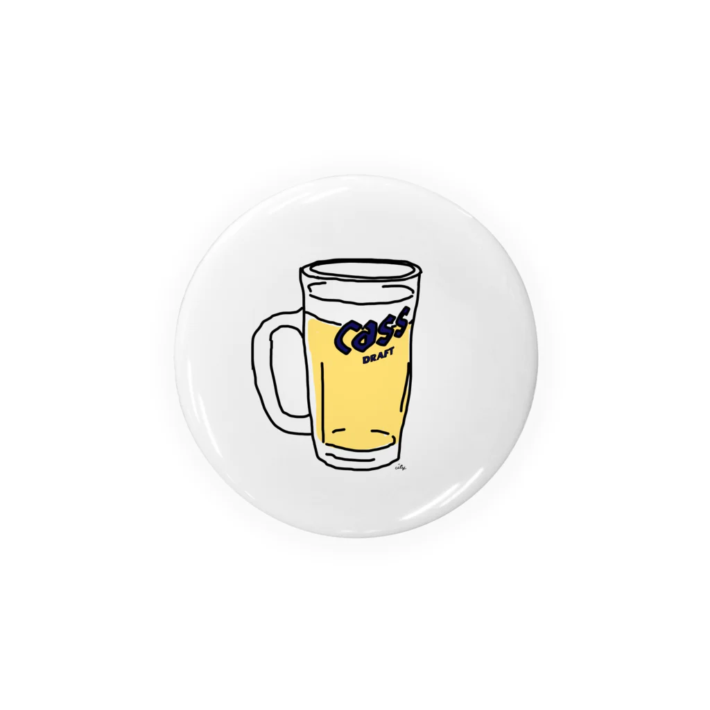 してぃうるふの韓国のメッチュ(ビール)だよ！！！ Tin Badge