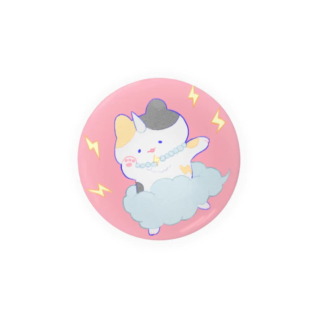 kinyakoのかみなりねこ Tin Badge