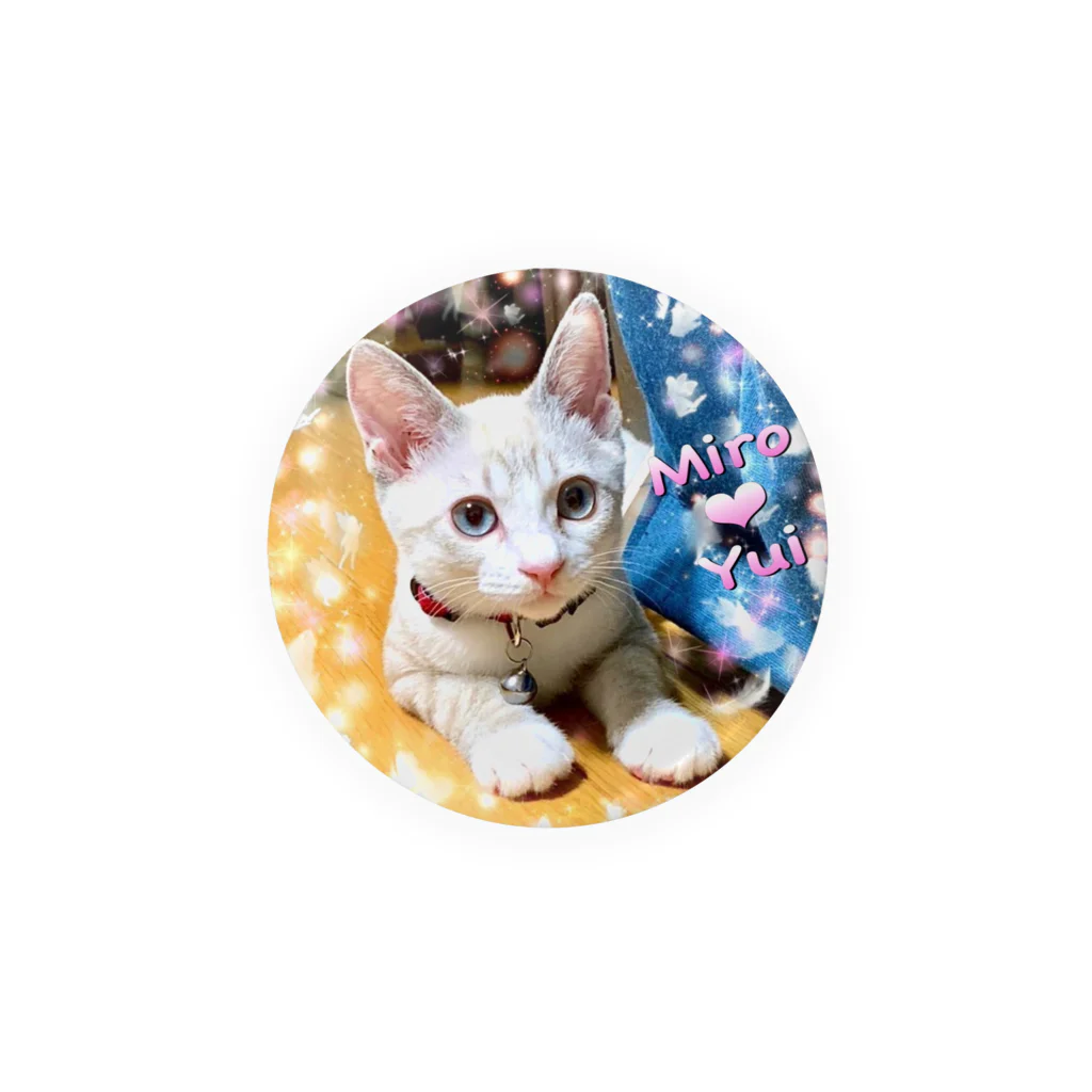 猫しゃちょうのふわふわのお友達ミロちゃんin北海道 Tin Badge