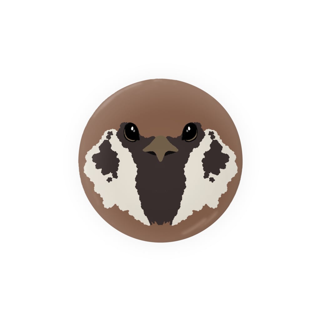 This is Mine（ディスイズマイン）のanimal face / スズメ (56mm推奨デザイン) Tin Badge