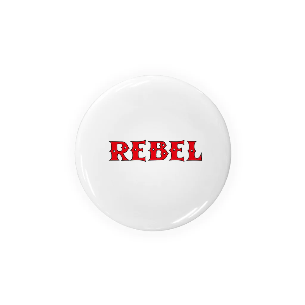 REBELのREBELロゴくん 缶バッジ