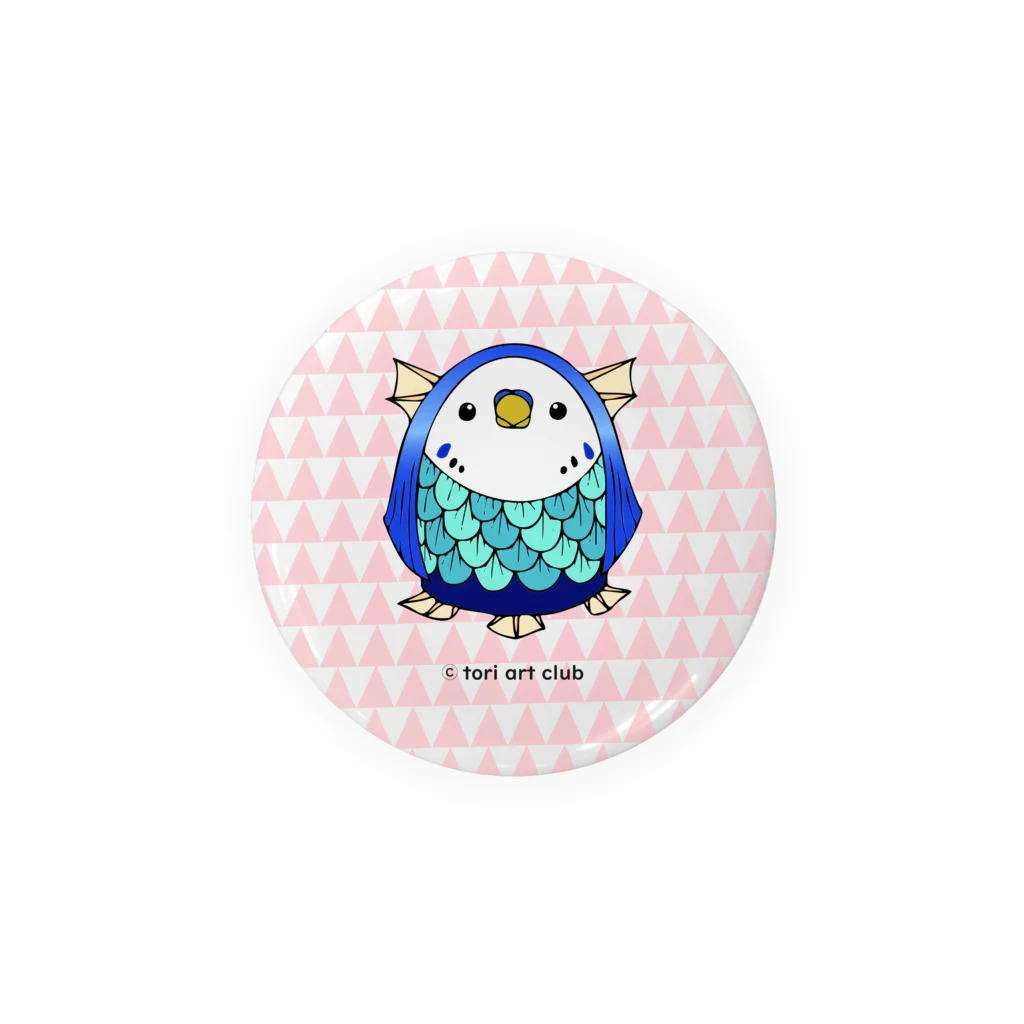 鳥美術部のあまぴよ様　セキセイインコ風 Tin Badge