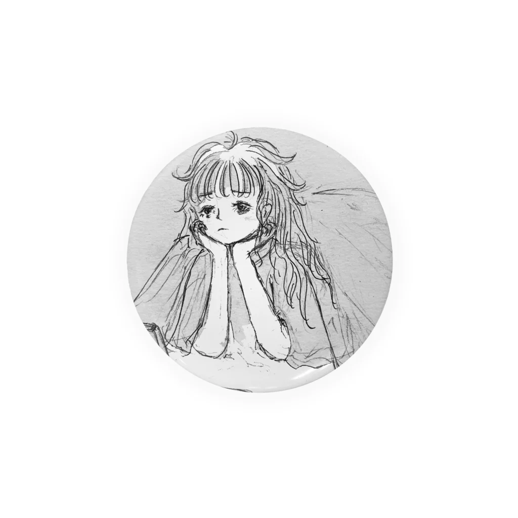 蓮の眠たげな女の子 Tin Badge