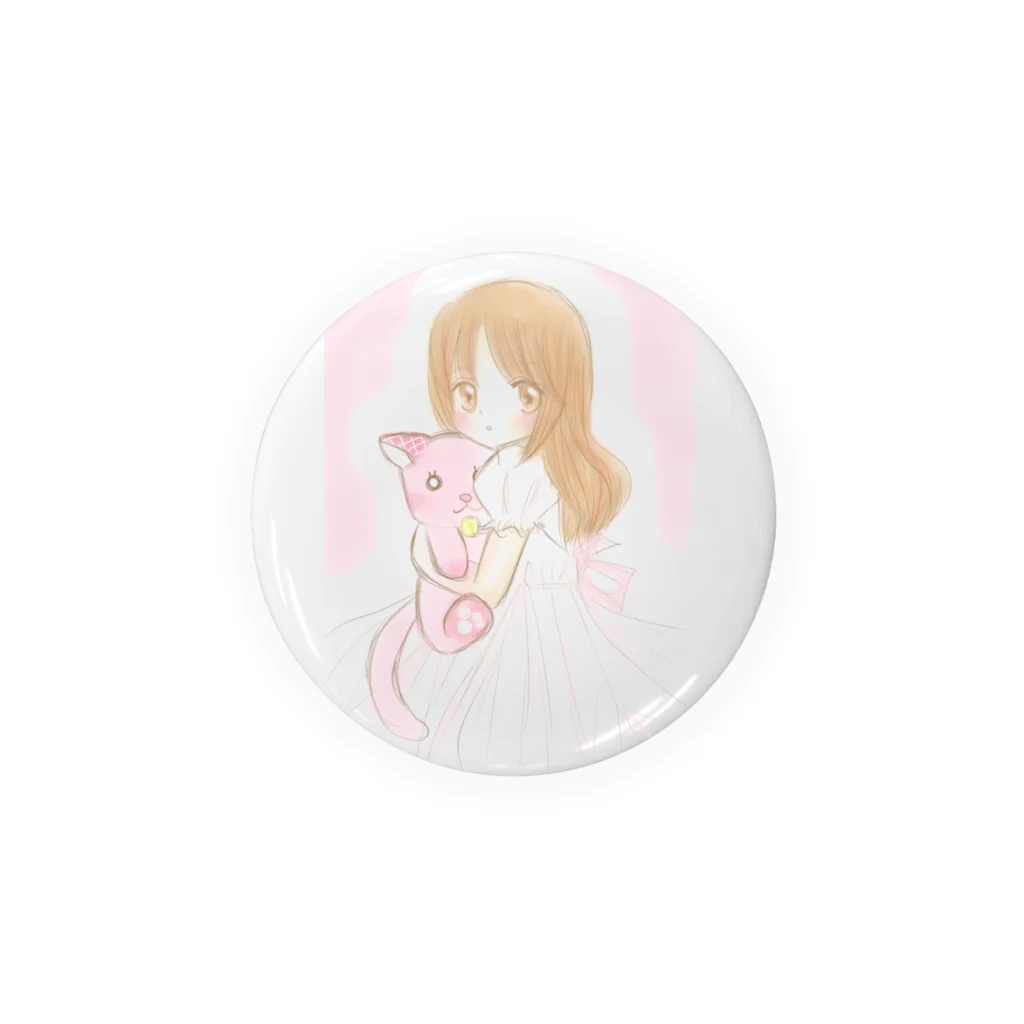 もみかの縫いぐるみ抱っこ女の子 Tin Badge