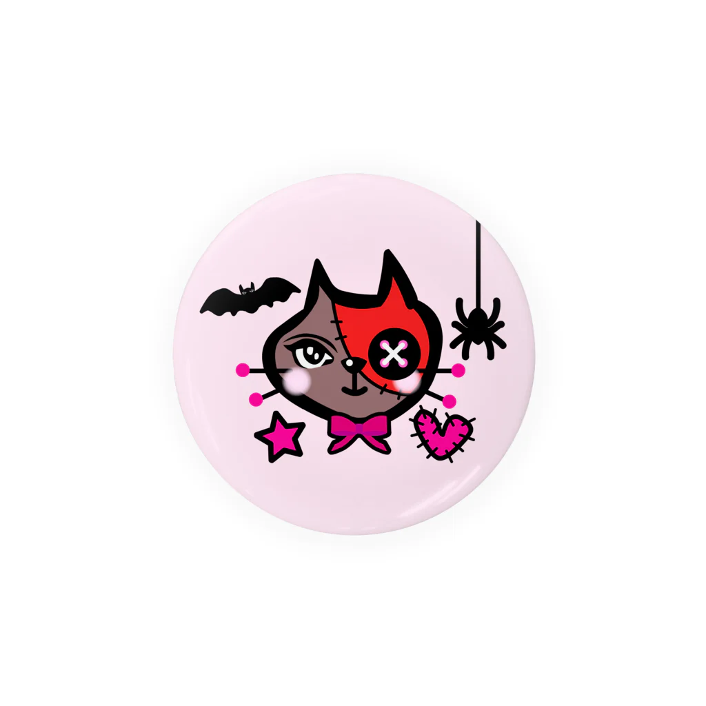 PINK FUKUMIYAのキュートな赤茶ねこ 缶バッジ/Bat① Tin Badge