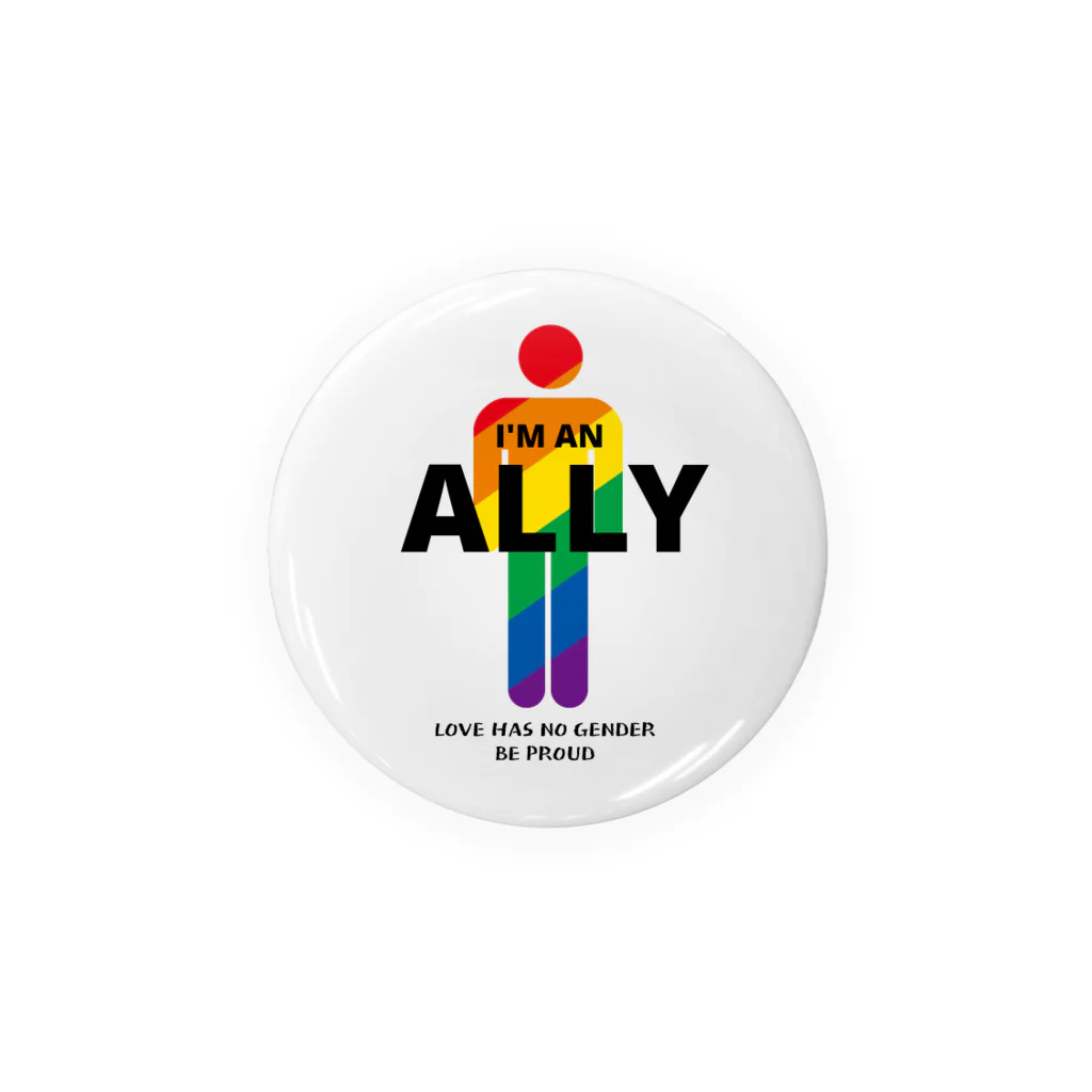 ぴら/For LGBTQ+ & AllyのI'M AN ALLY 캔뱃지