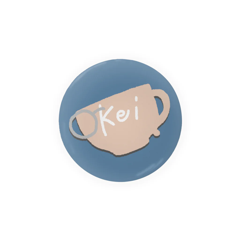 茶和口 契 ☕ 新人VtuberのKei缶バッジ（青） Tin Badge