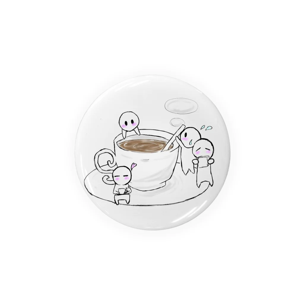 カフェオレのきょうのかふぇおれ ほっと Tin Badge