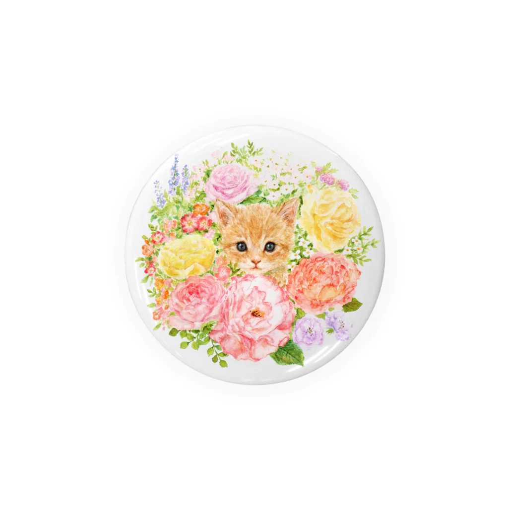 megmeriのねことリース Tin Badge