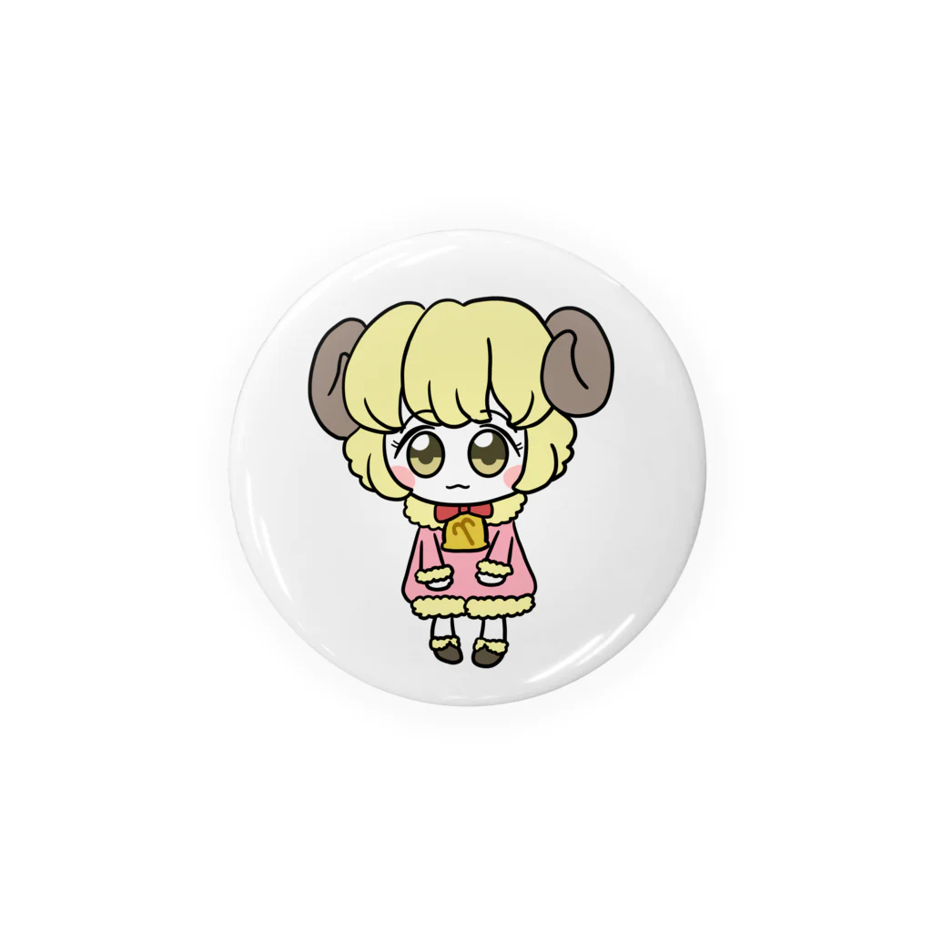 すきだらけShopのおひつじ座ちゃん Tin Badge