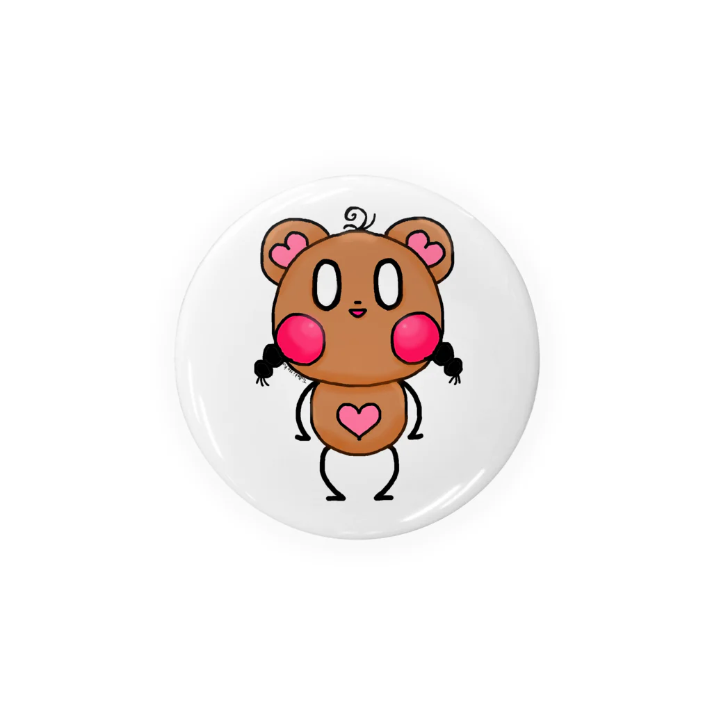 椿姫の子のミクマちゃんのプリチー Tin Badge