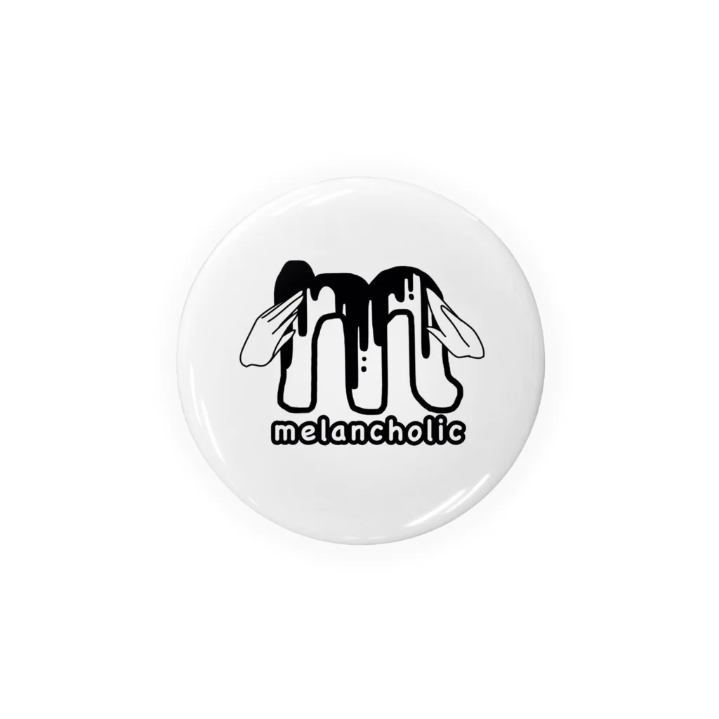 melancholic世界観のロゴシリーズ(白) 缶バッジ