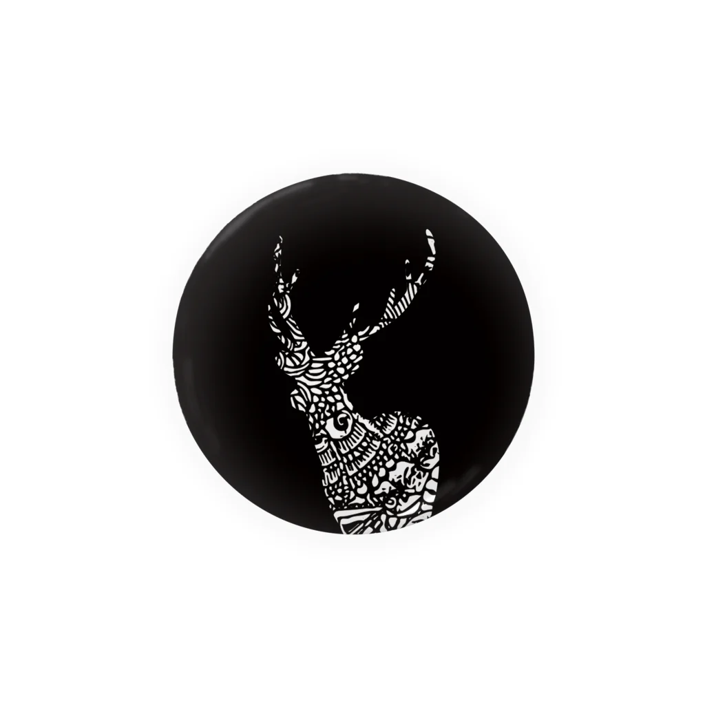 toejanssonのDEER 609 Black 【56mm】 Tin Badge