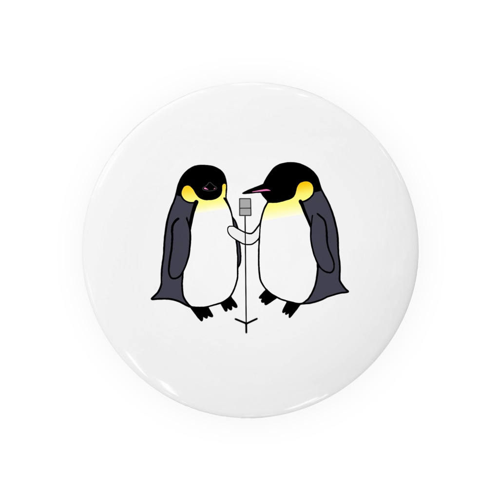 ハマジ ペンギン雑貨の漫才ペンギン(コウテイ) Tin Badge