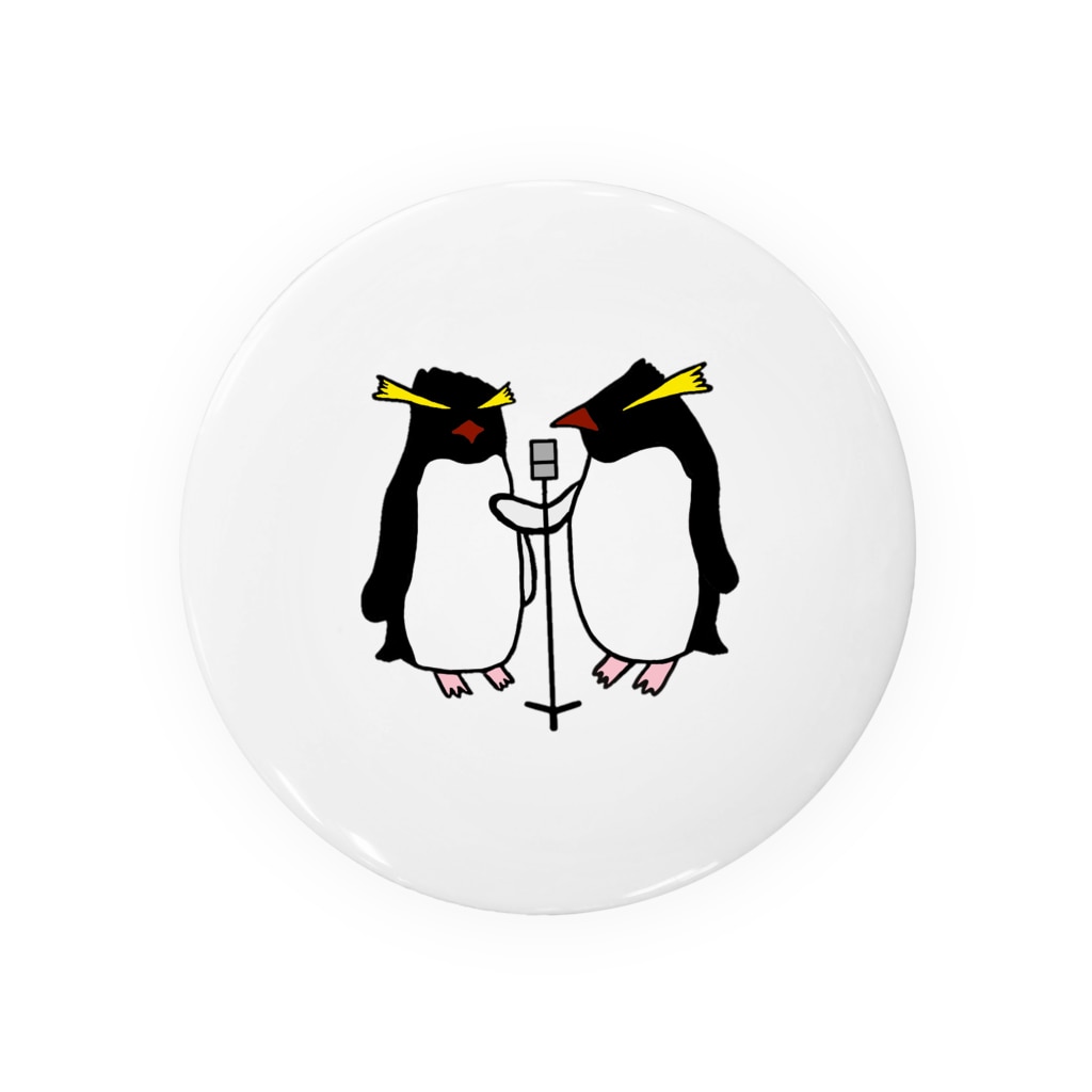 ハマジ ペンギン雑貨の漫才ペンギン(イワトビ) Tin Badge