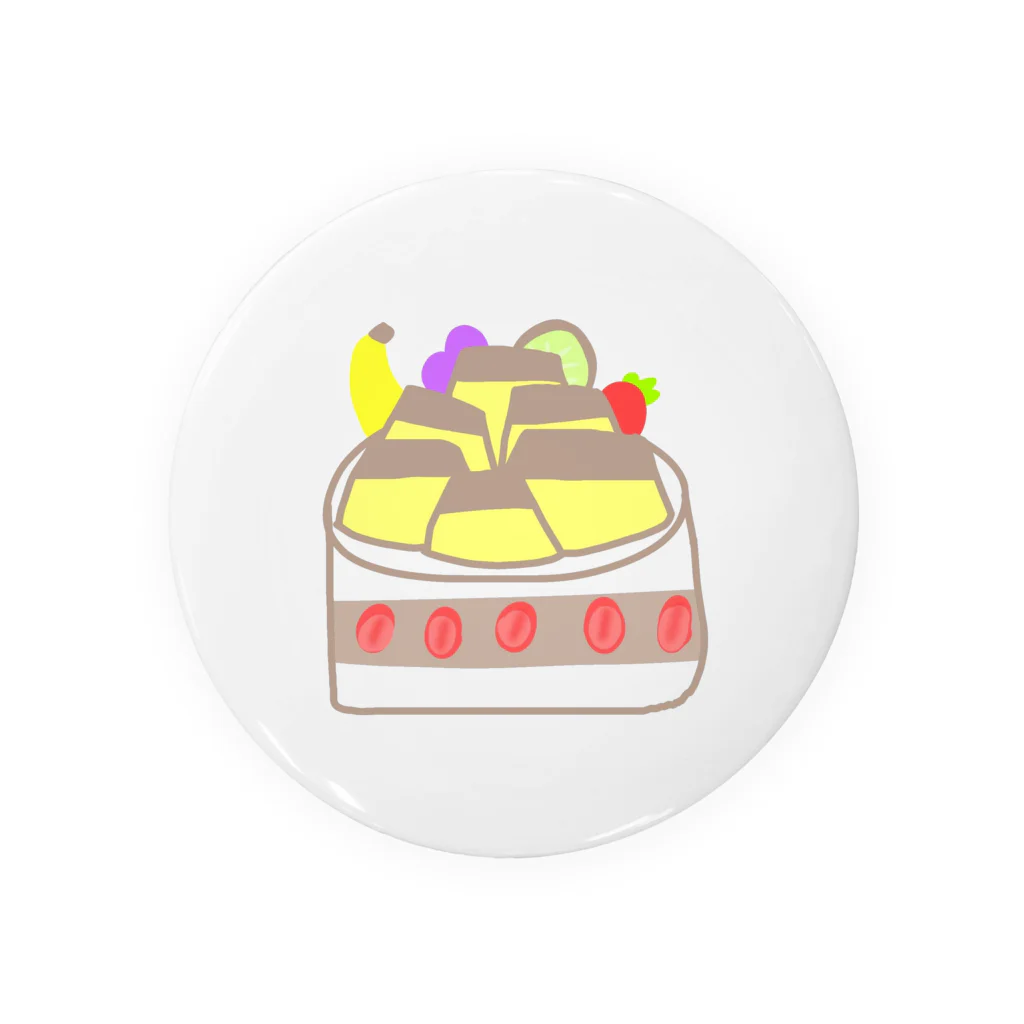 きょっぴの落書きのプリンいっぱいケーキ Tin Badge