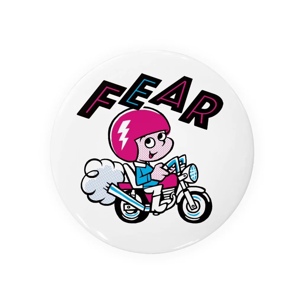 FAR EAST ALL RIDERSのFEAR_バイクこぞう_プリント 캔뱃지