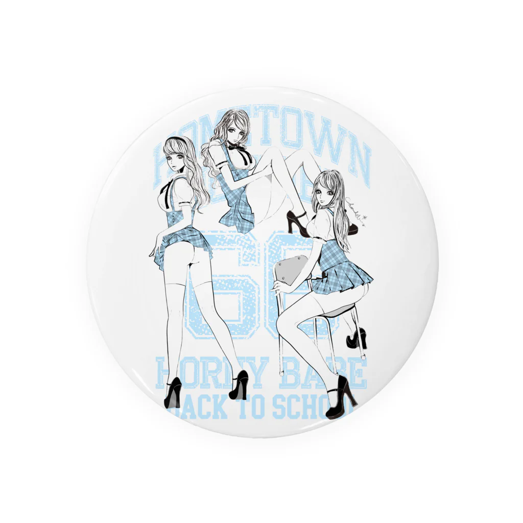 loveclonesのNAUGHTY SCHOOLGIRLS 0560 B柄 Tin Badge