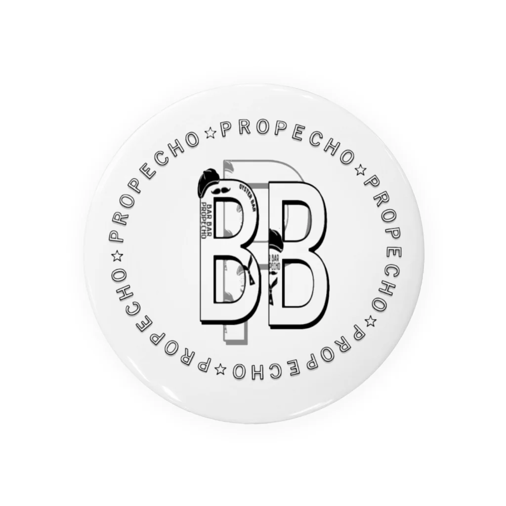 b.b propecho clothesのring bb logo 缶バッジ